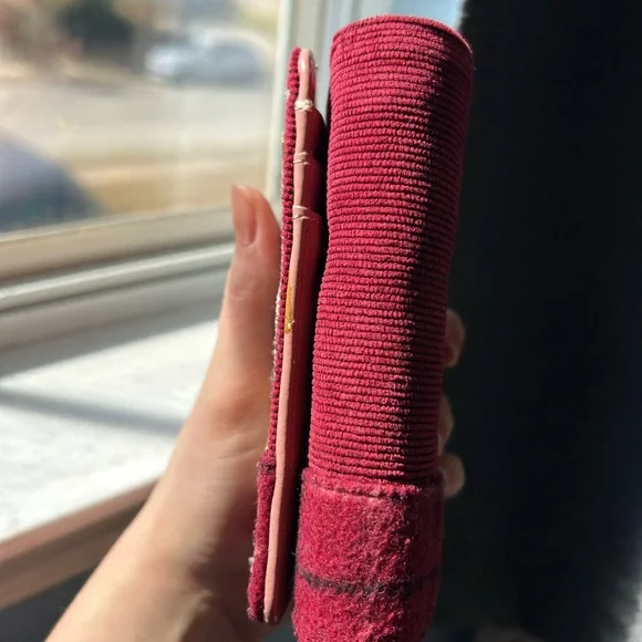 Vendula London Autumn Burgundy Fabric trifold Wallet Bird Patch & coin purse - Picture 4 of 11